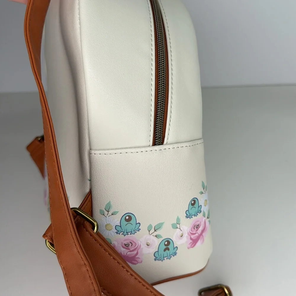 NWT Loungefly Star Wars The Mandalorian Grogu With Frogs & Flowers Mini Backpack